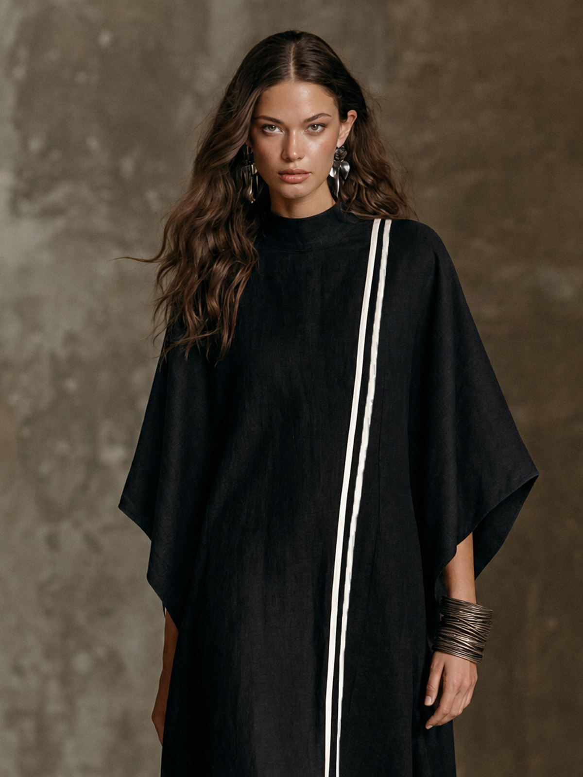 Women's Batwing Mock Neck Maxi Dress – House of Velari