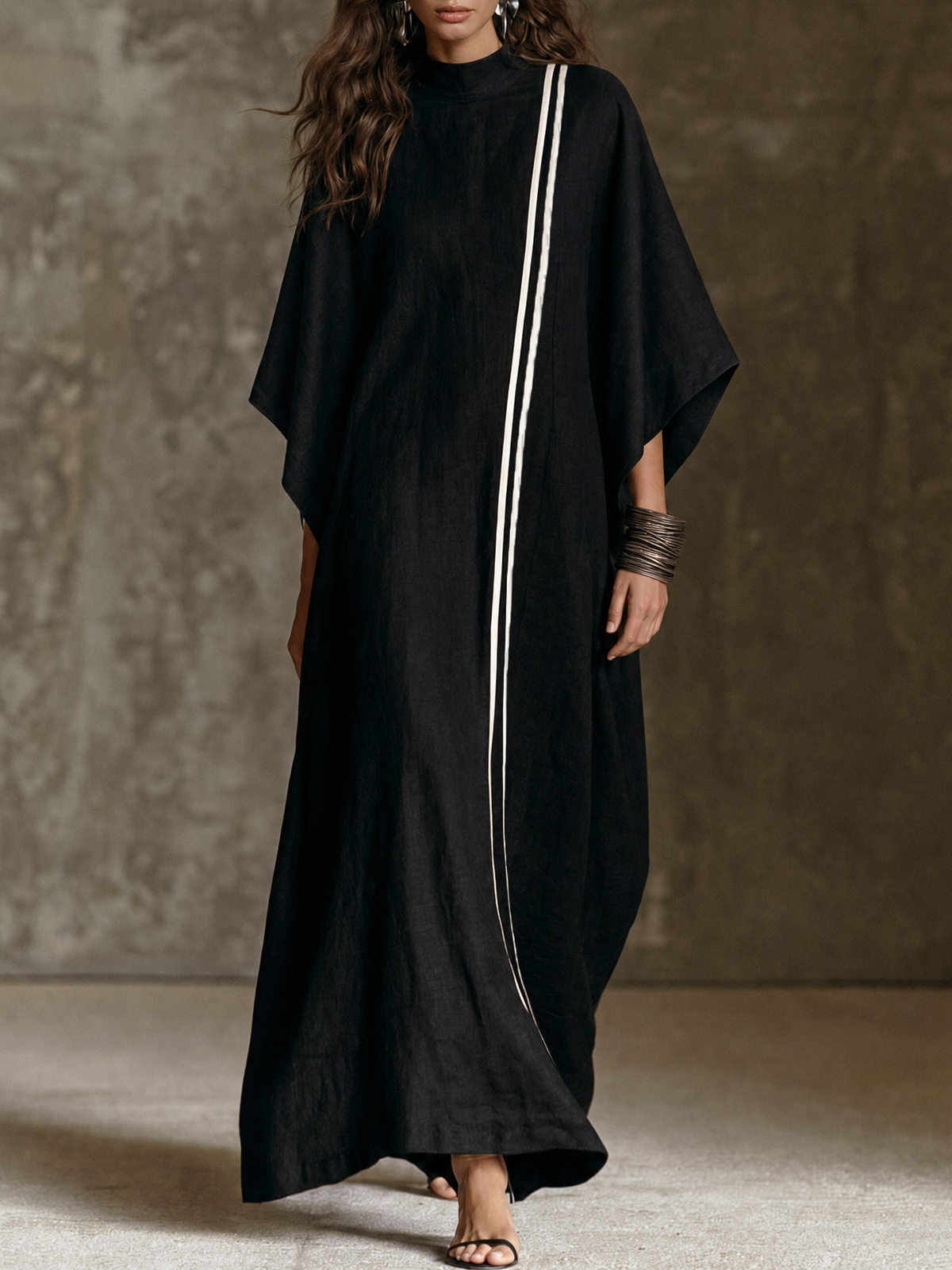 Women's Batwing Mock Neck Maxi Dress – House of Velari