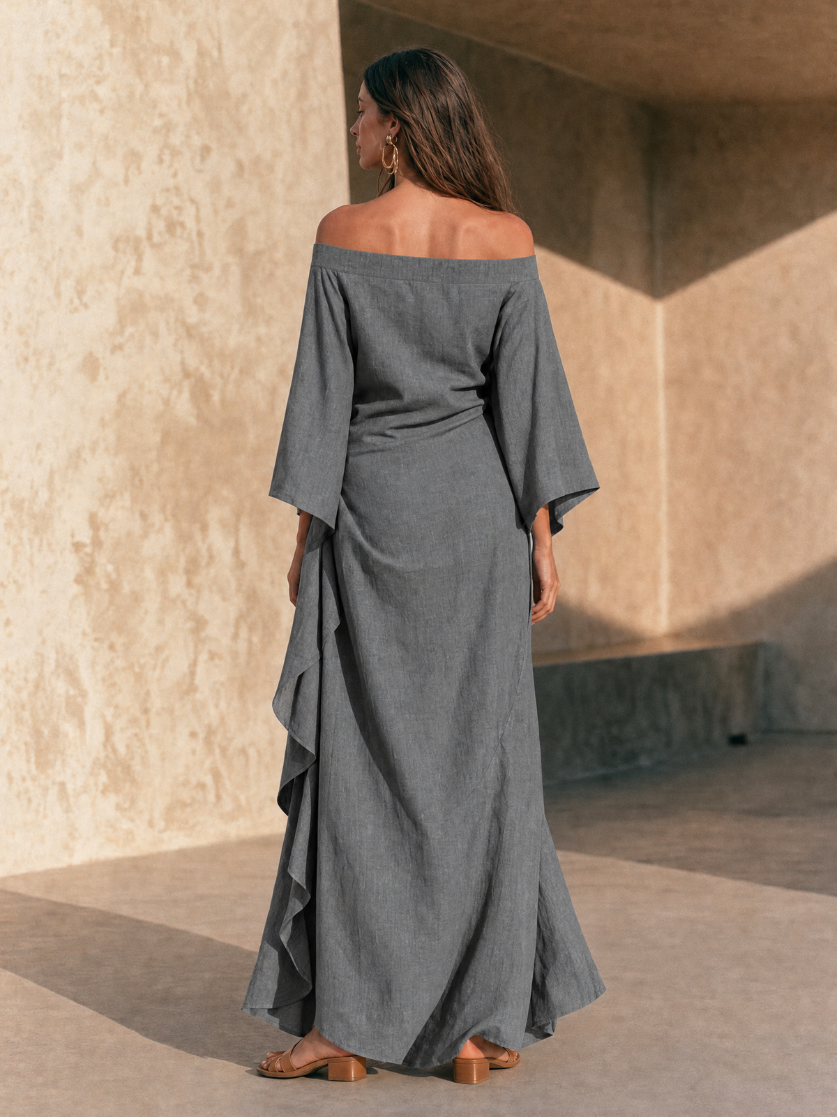 Women's Off Shoulder Ruffled Maxi Dress – House of Velari