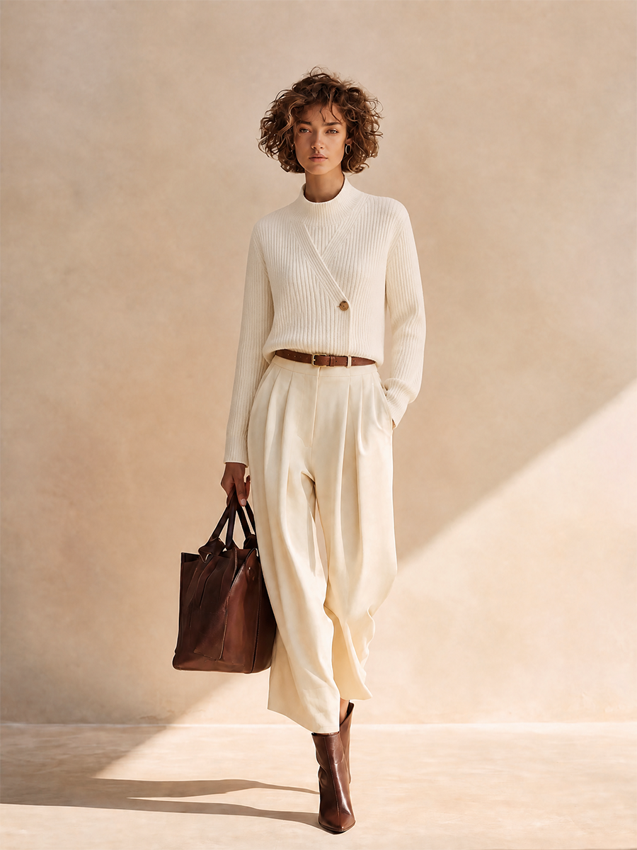 Women's Knit Long Sleeve Pleated Set – House of Velari