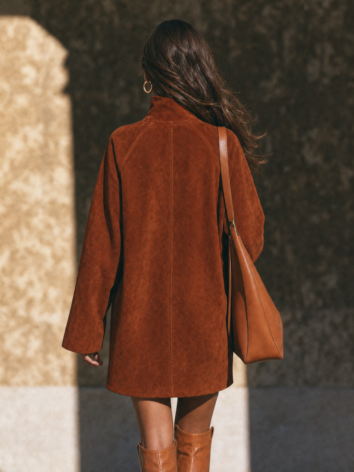 Women's Suede Faux Mock Mini Dress – House of Velari