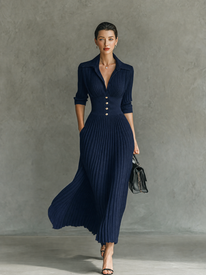Women's Knit Pleated Dress – House of Velari