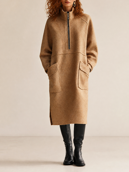 Women's High Neck Long Sleeve Midi Dress – House of Velari