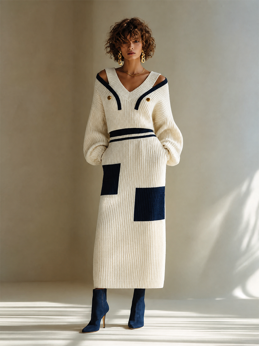 Women's Knit Long Sleeve Skirt Set – House of Velari