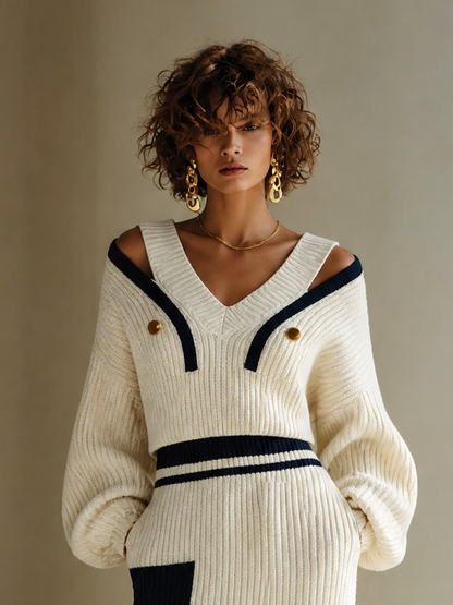 Women's Knit Long Sleeve Skirt Set – House of Velari