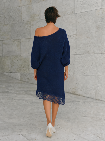 Women's Navy Knit Dress – House of Velari