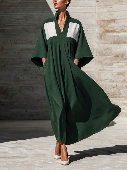 Women's Green Kimono Sleeve Maxi Dress – House of Velari