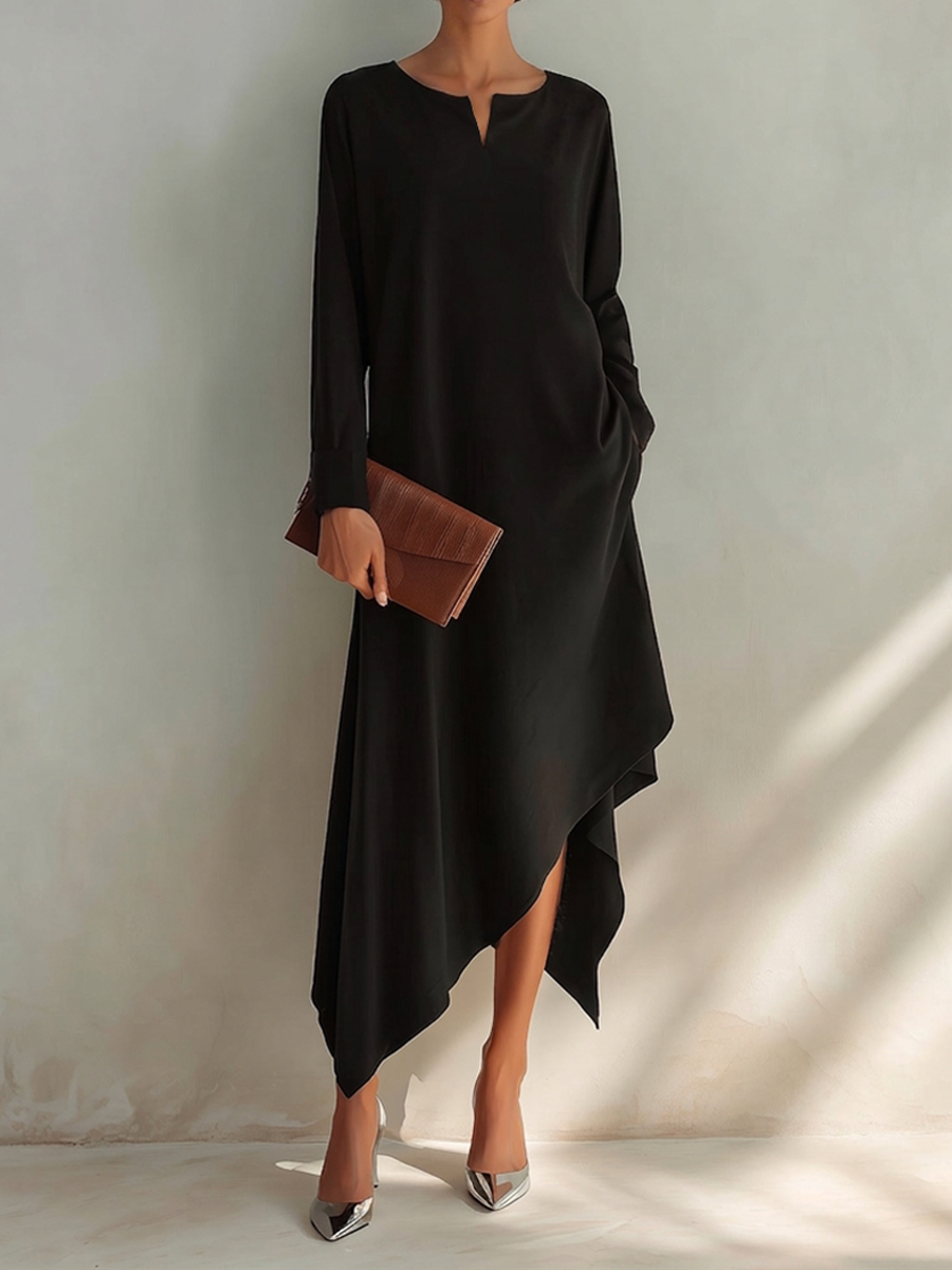 Women's Cotton Asymmetric Midi Dress – House of Velari