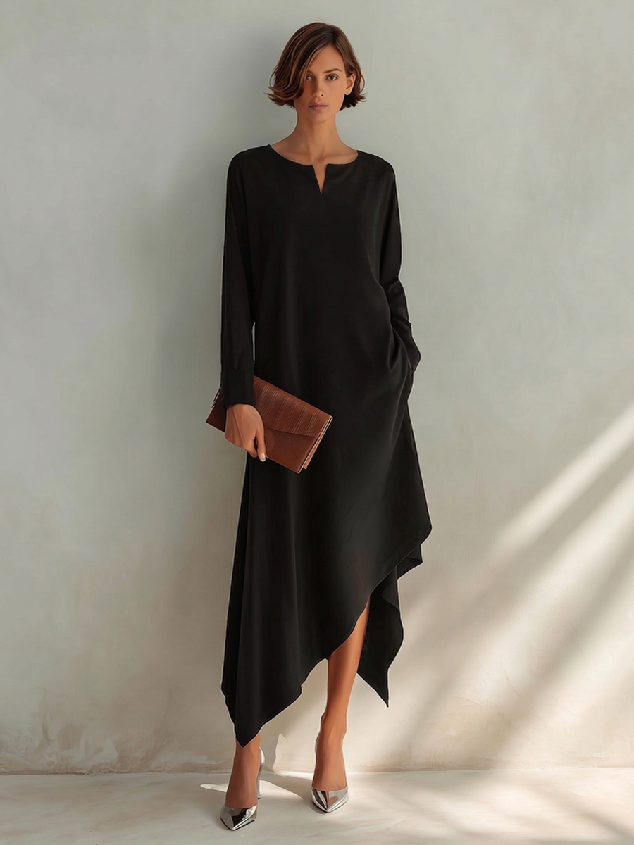 Women's Cotton Asymmetric Midi Dress – House of Velari