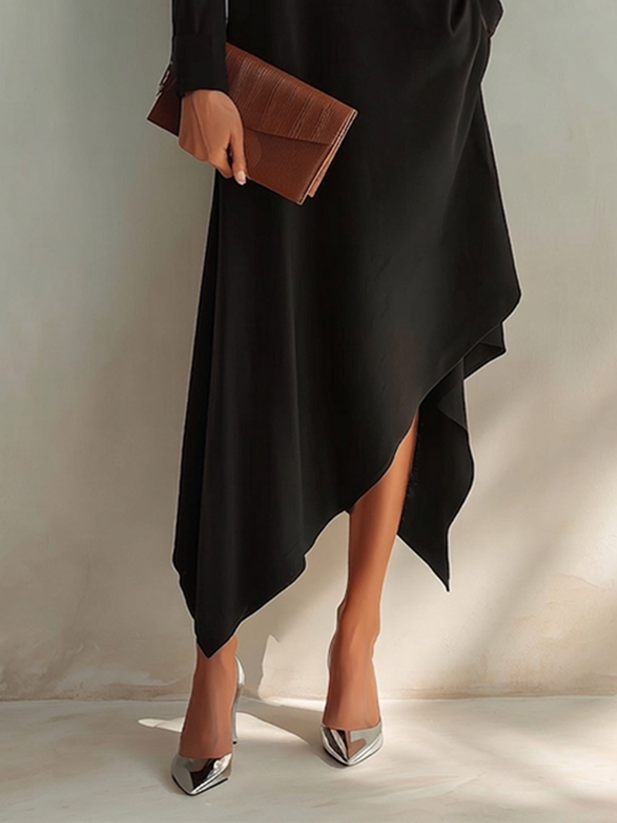 Women's Cotton Asymmetric Midi Dress – House of Velari