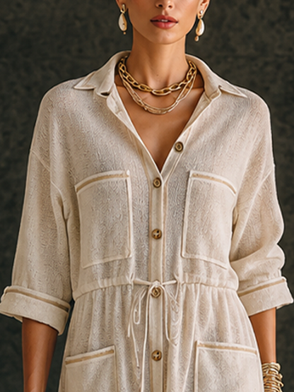 Women's Knit Multi Pocket Shirt Dress – House of Velari