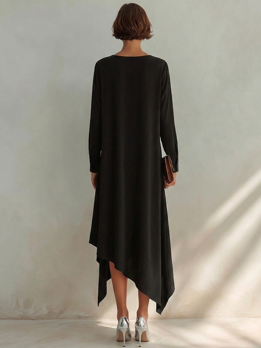 Women's Cotton Asymmetric Midi Dress – House of Velari