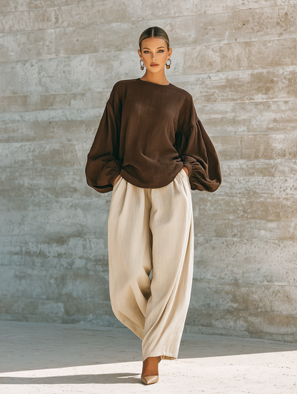 Women's Long Sleeve Oversized Trouser Set – House of Velari