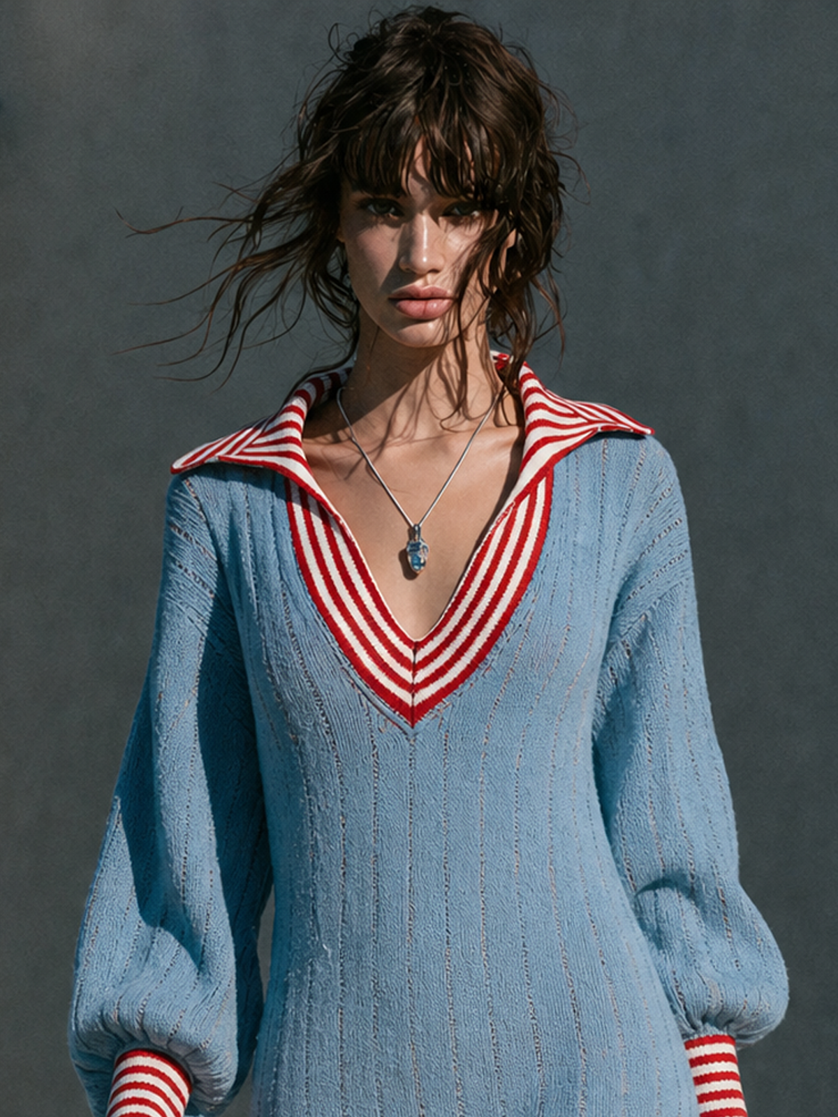 Women's Striped Retro Color Sweater Dress – House of Velari
