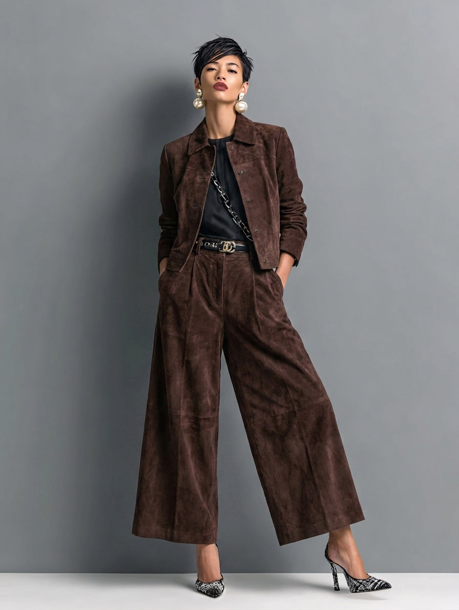 Women's Suede Retro Faux Set – House of Velari