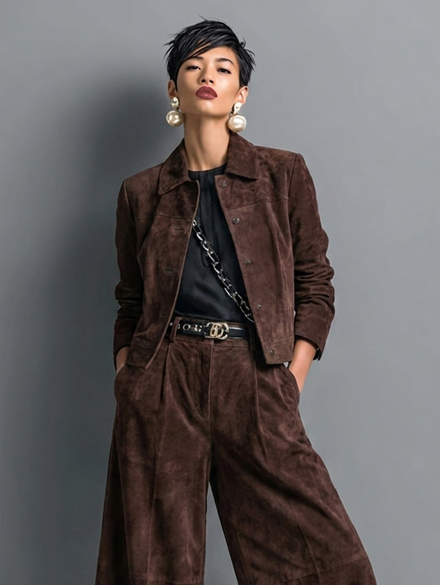 Women's Suede Retro Faux Set – House of Velari
