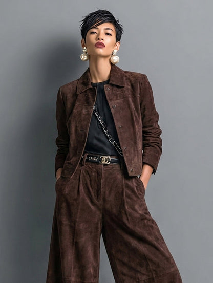 Women's Suede Retro Faux Set – House of Velari