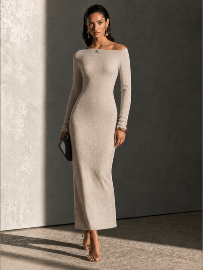 Women's Knit Shawl Maxi Dress – House of Velari