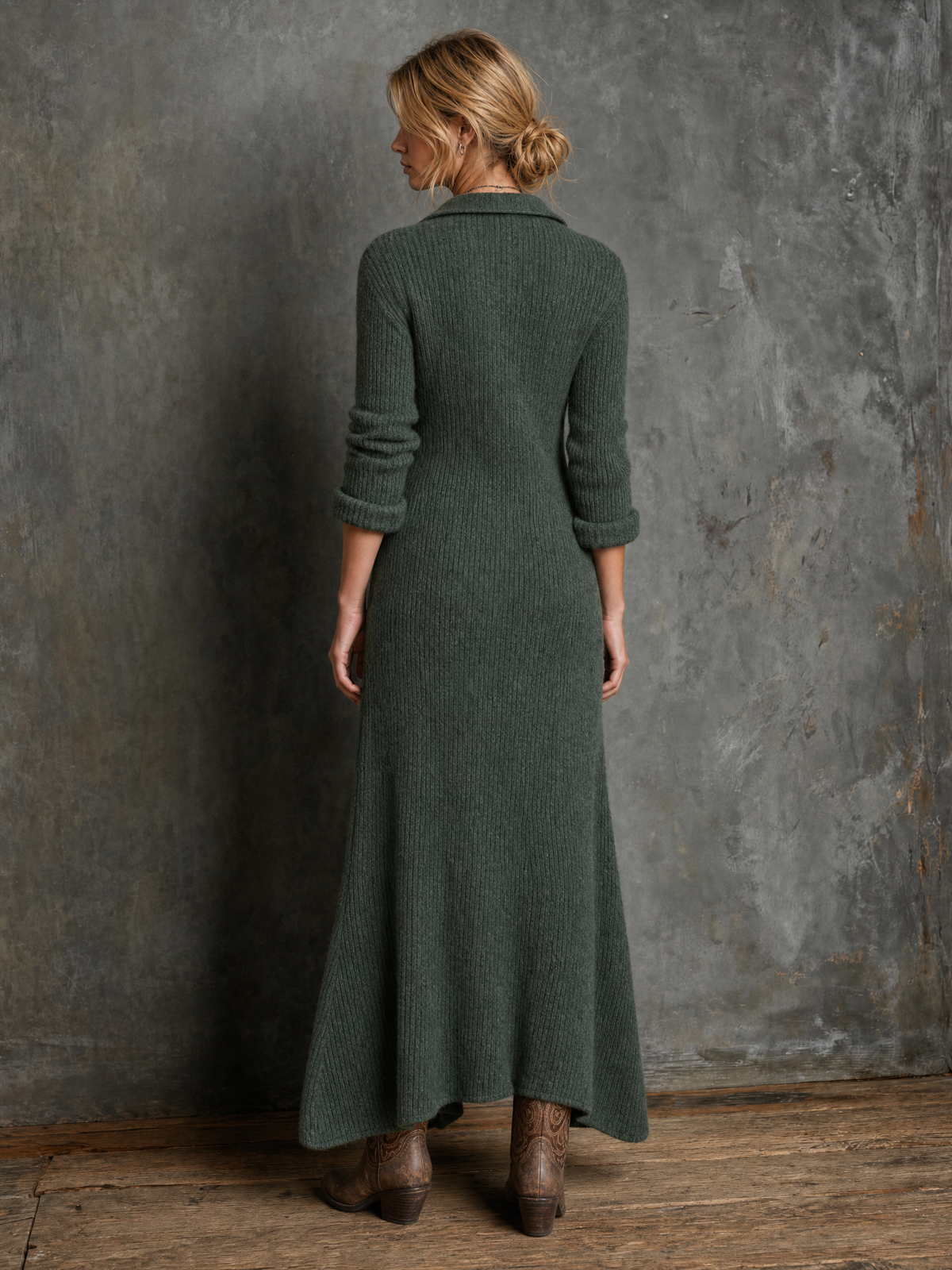 Women's Vintage Button Front Sweater Dress – House of Velari