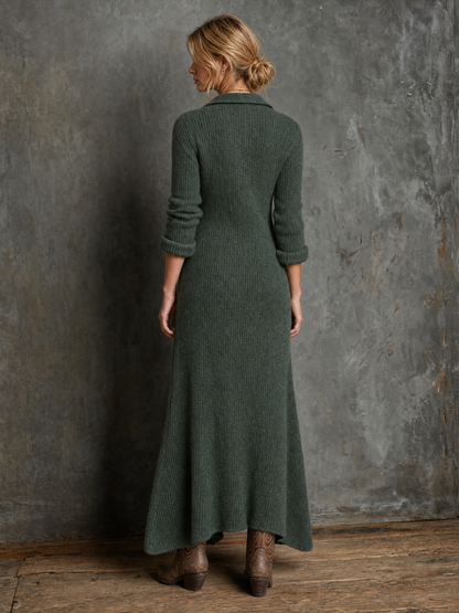 Women's Vintage Button Front Sweater Dress – House of Velari
