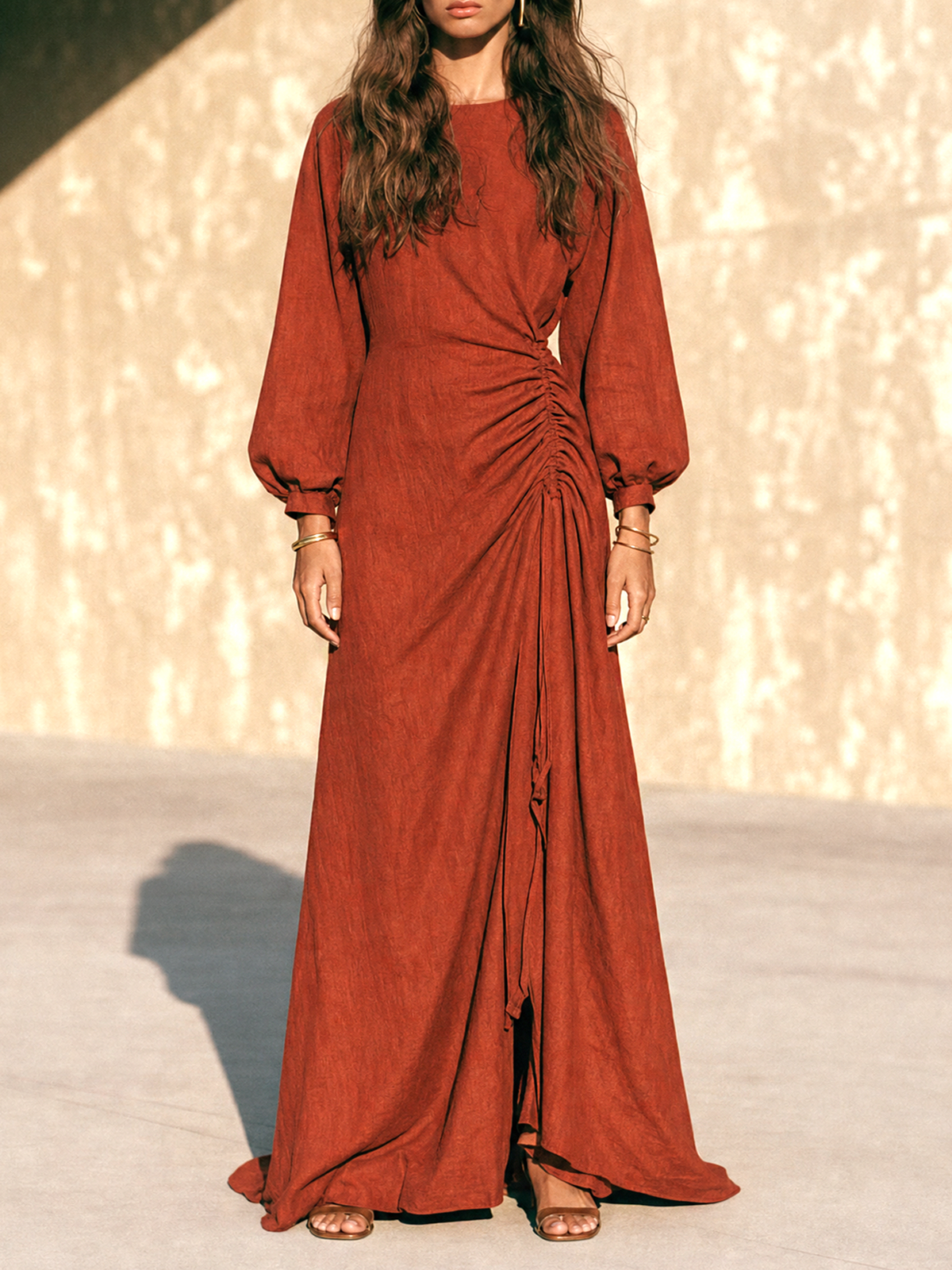 Women's Long Sleeve Vintage Maxi Dress – House of Velari