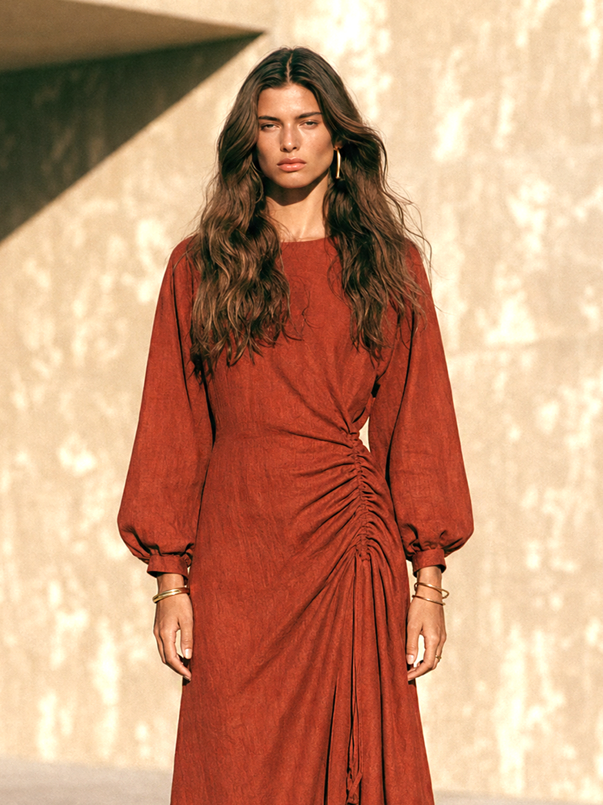 Women's Long Sleeve Vintage Maxi Dress – House of Velari