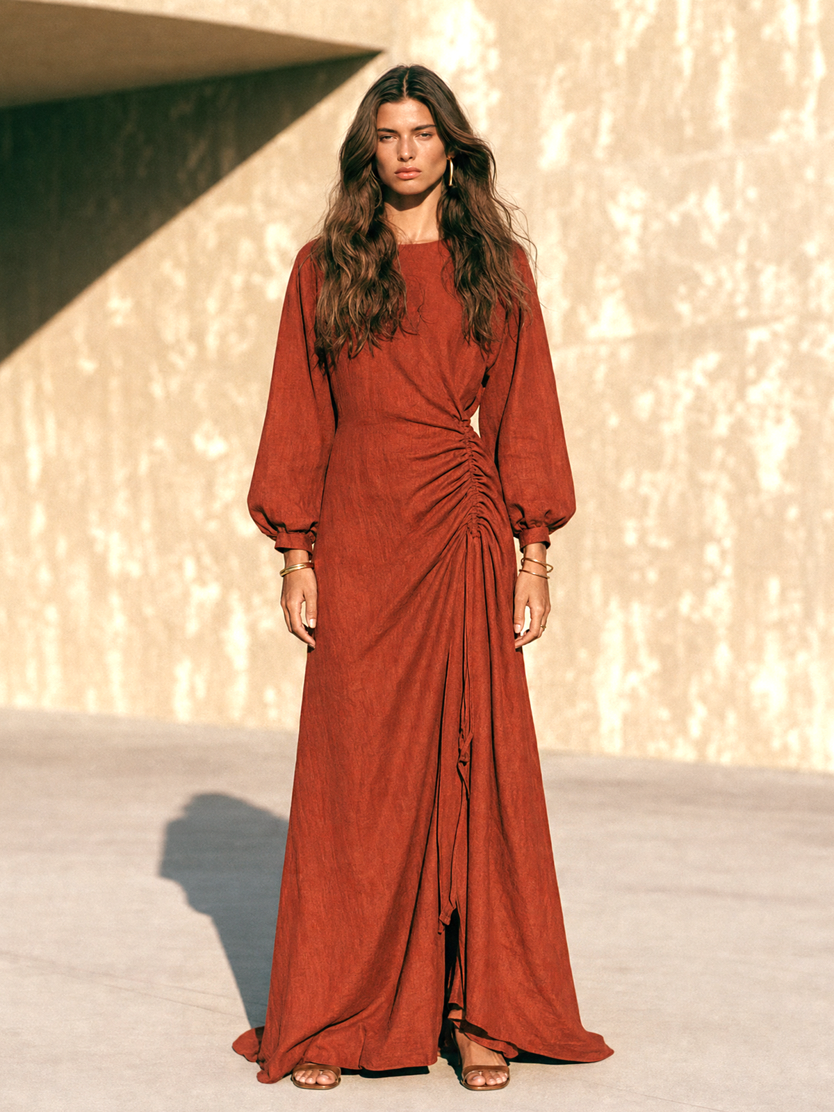 Women's Long Sleeve Vintage Maxi Dress – House of Velari