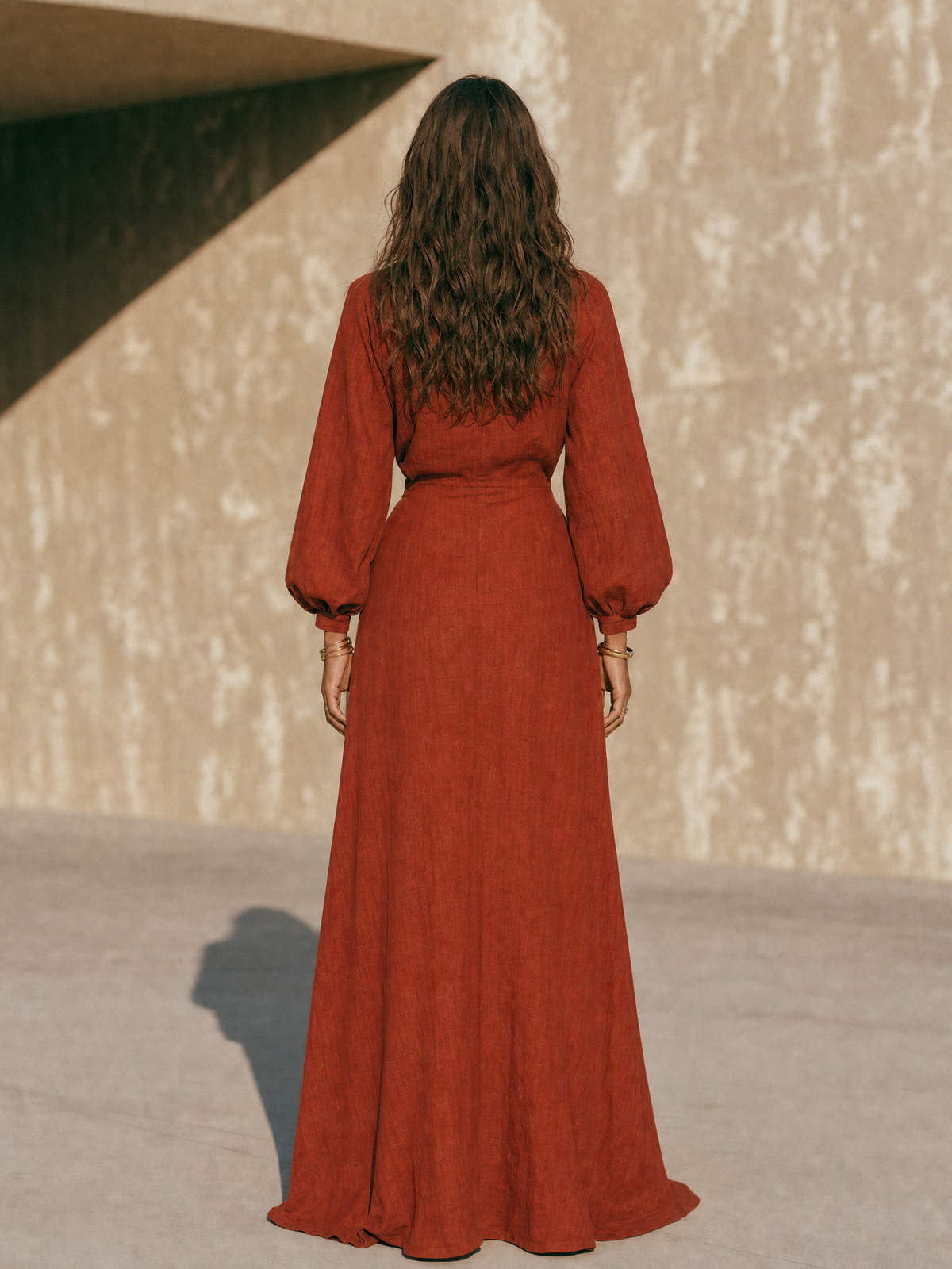 Women's Long Sleeve Vintage Maxi Dress – House of Velari