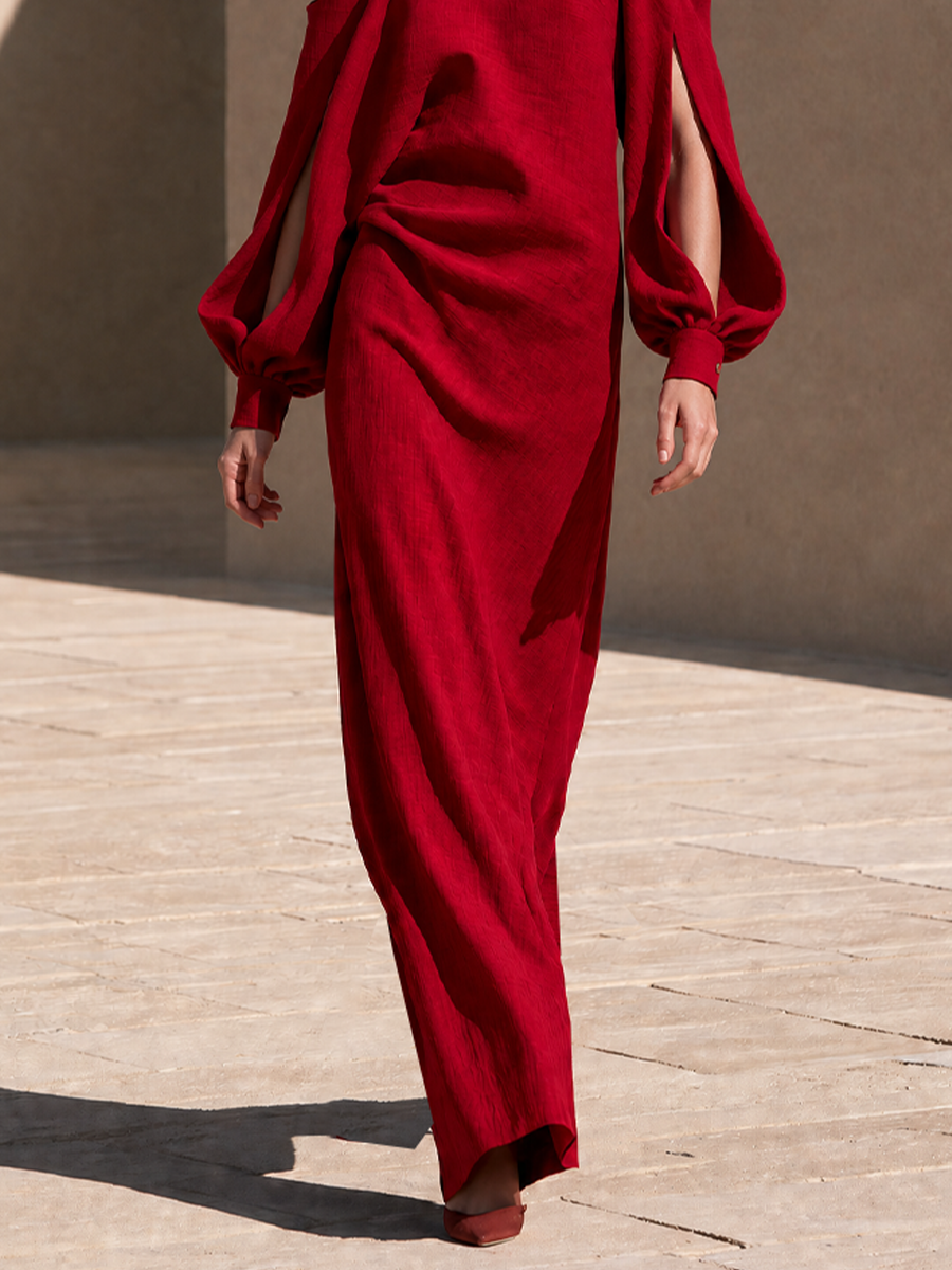 Women's Cotton Cold Shoulder Maxi Dress – House of Velari