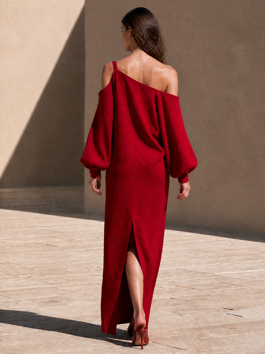 Women's Cotton Cold Shoulder Maxi Dress – House of Velari