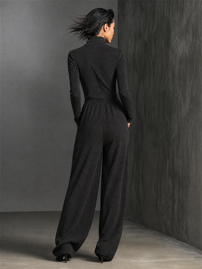 Women's Drawstring Zip Front Jumpsuit – House of Velari