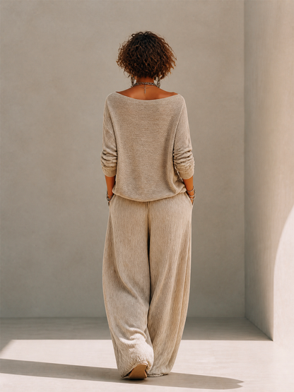 Women's Knit Long Sleeve Drawstring Set – House of Velari