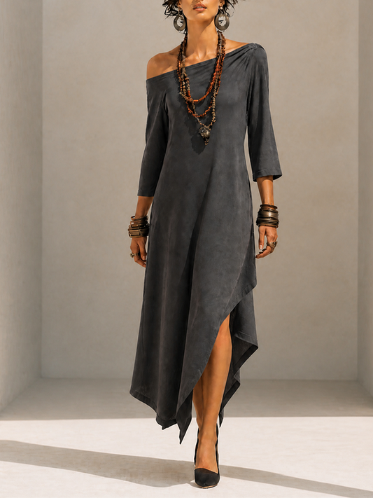 Women's Asymmetric One Shoulder Midi Dress – House of Velari