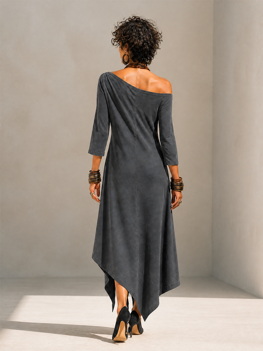 Women's Asymmetric One Shoulder Midi Dress – House of Velari