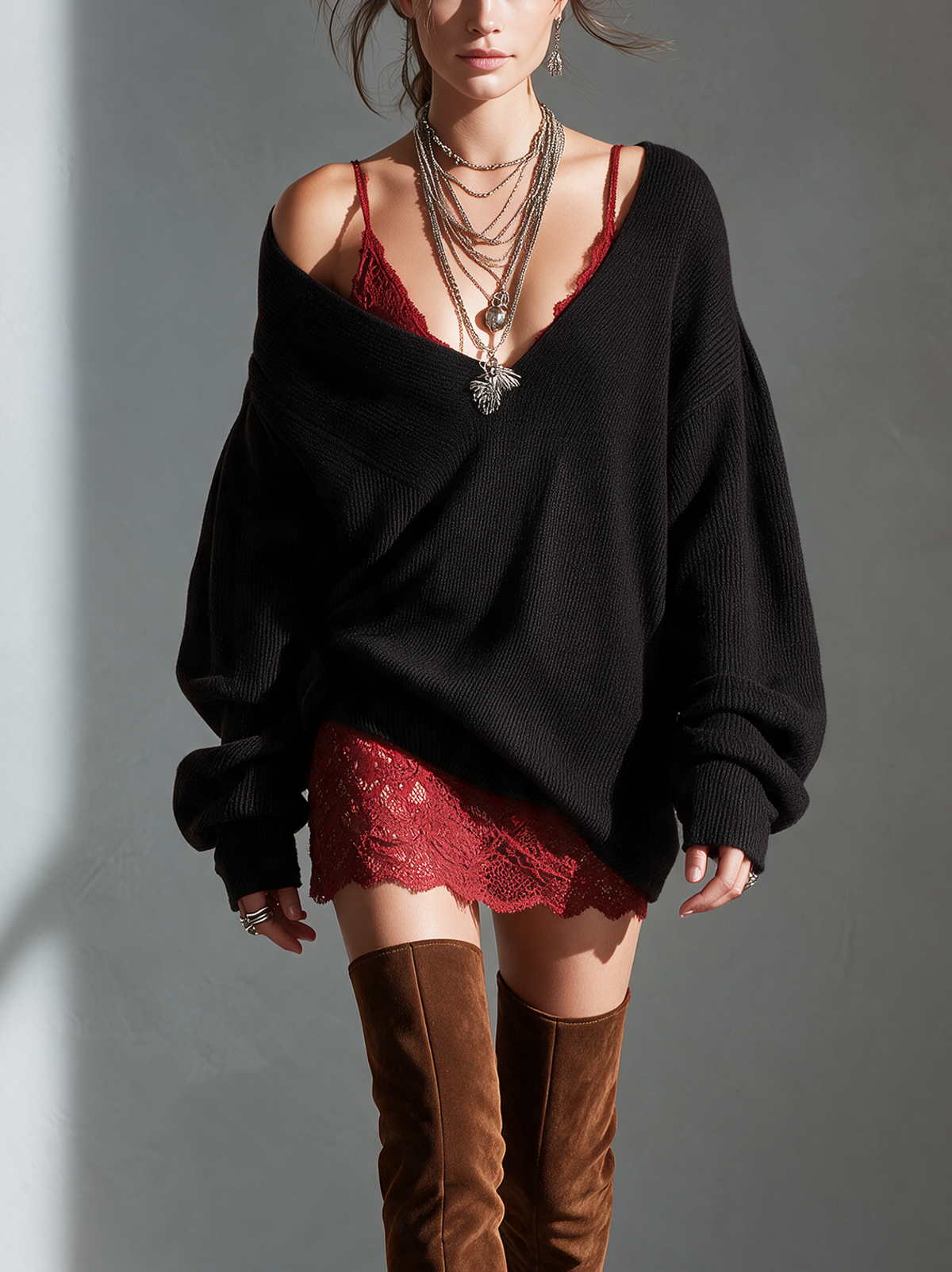 Women's Black Knit Dress – House of Velari