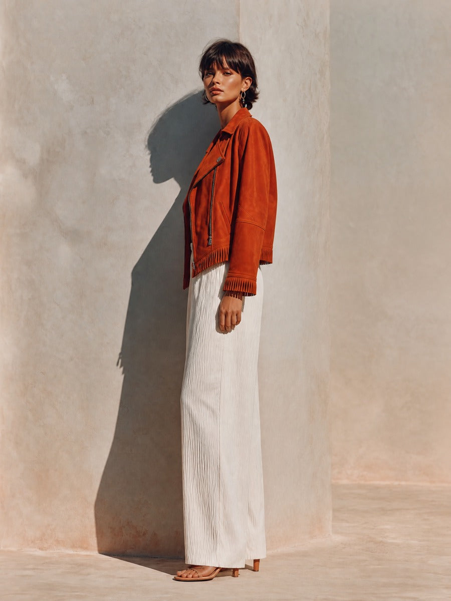 Women's Suede Lapel Fringe Jacket – House of Velari