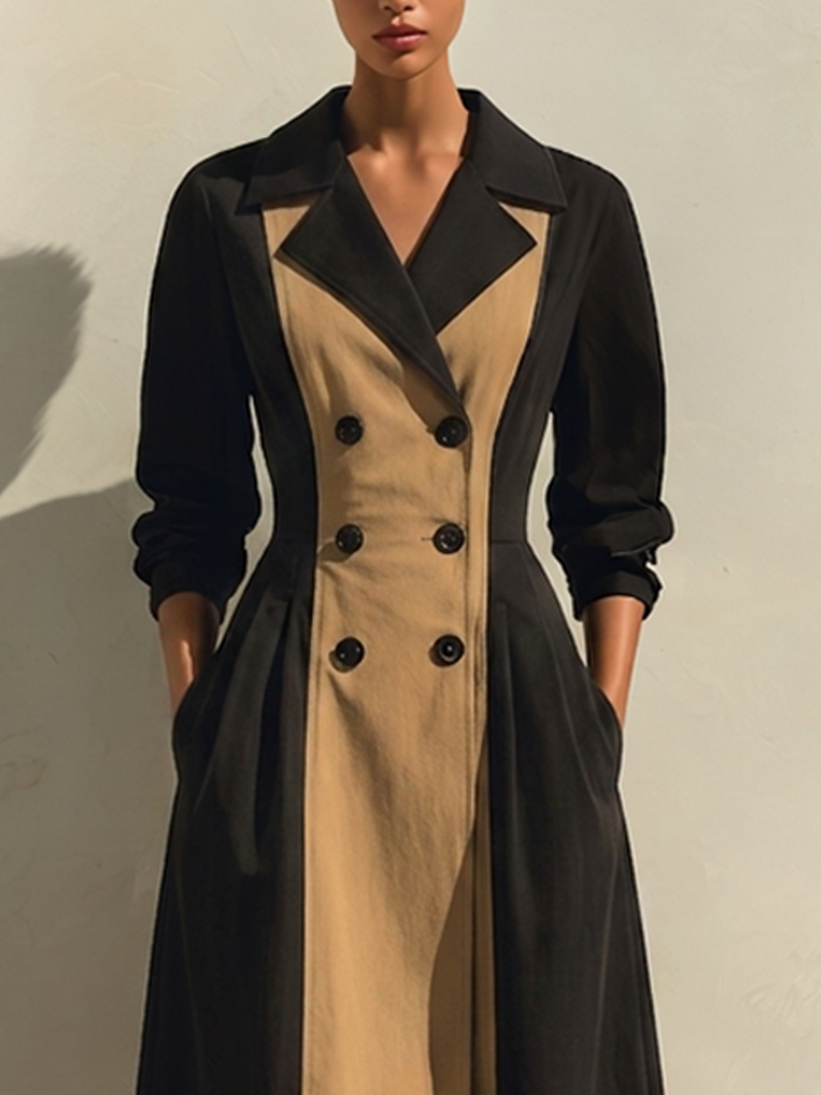 Women's Brown Cotton Long Sleeve Midi Dress – House of Velari