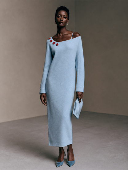 Women's One Shoulder Contrast Maxi Dress – House of Velari
