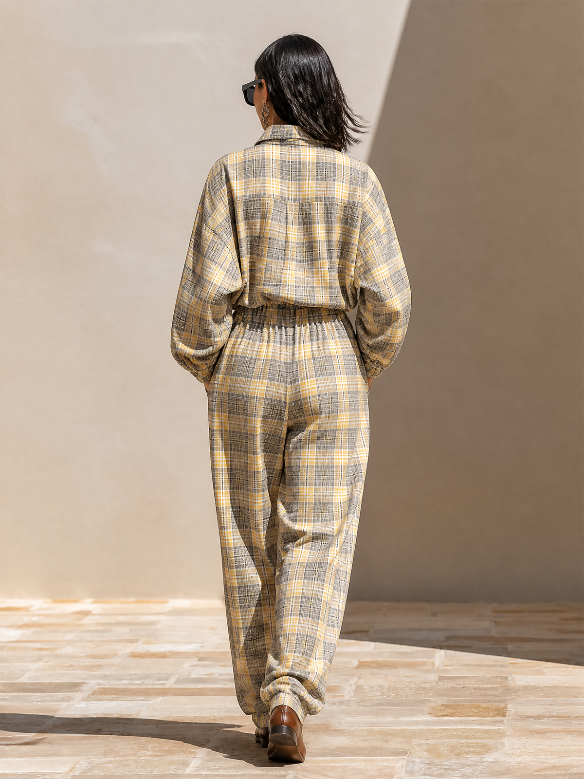 Women's Cotton Plaid Two-Piece Set – House of Velari