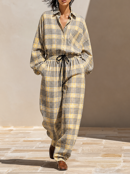 Women's Cotton Plaid Two-Piece Set – House of Velari