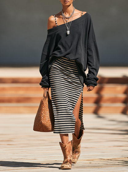 Women's Striped Vintage Dress – House of Velari