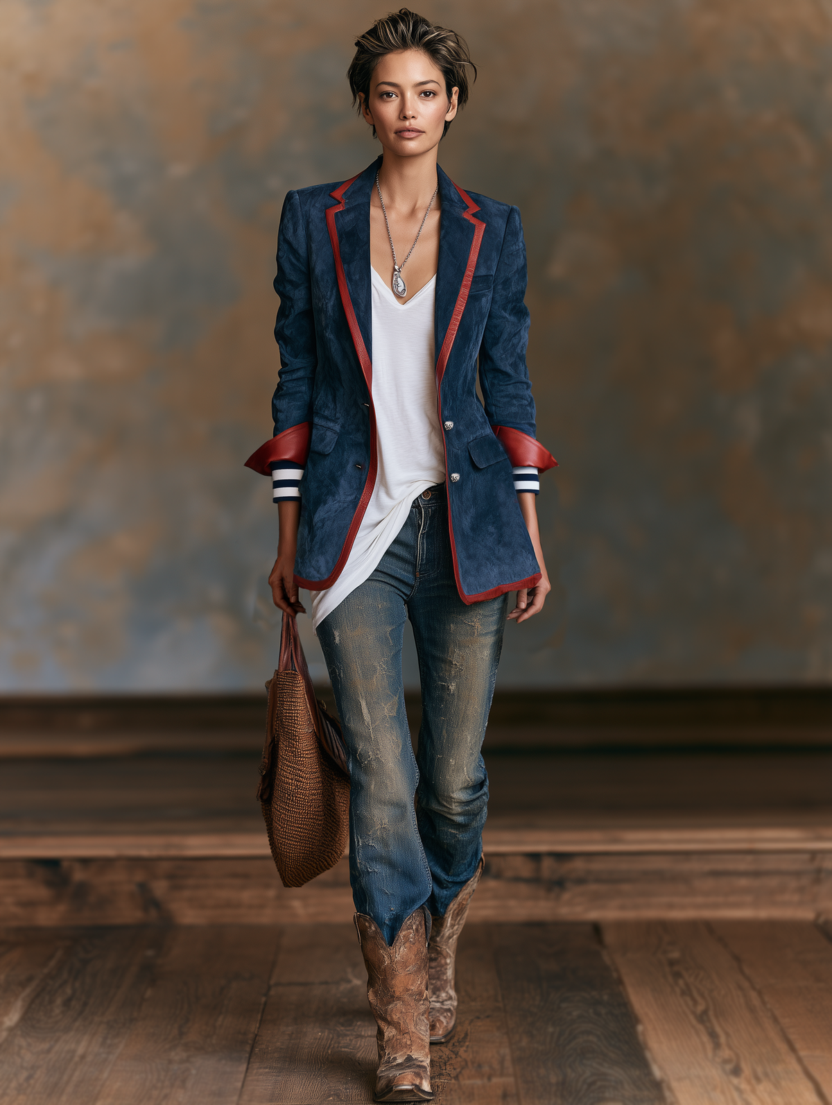 Women's Red Suede Vintage Blazer – House of Velari