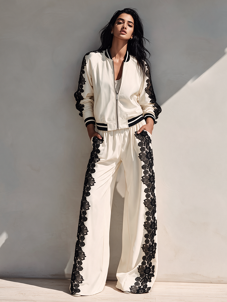 Women's Lace Long Sleeve Trouser Set – House of Velari