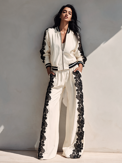 Women's Lace Long Sleeve Trouser Set – House of Velari