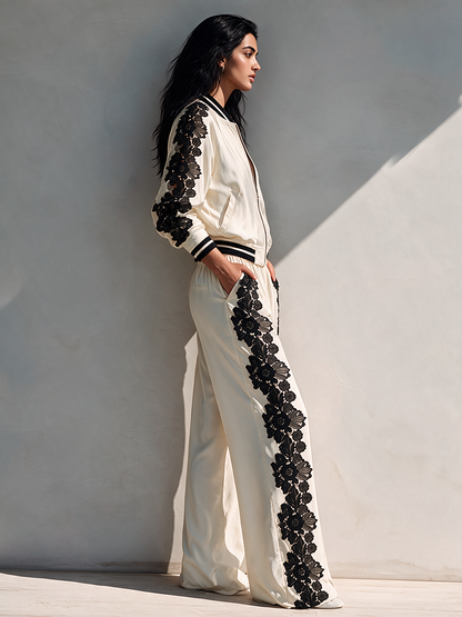 Women's Lace Long Sleeve Trouser Set – House of Velari