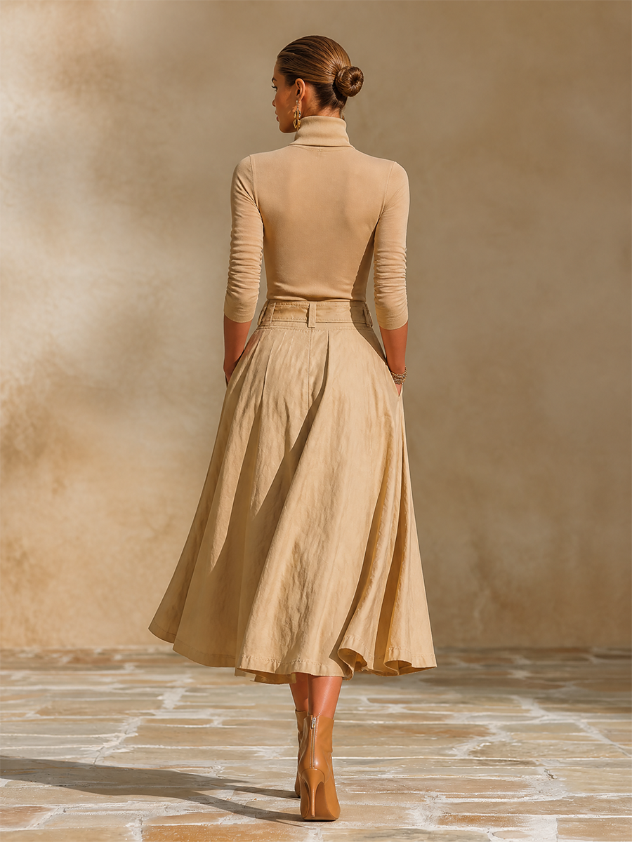 Women's Pleated Belted Two-Piece Set – House of Velari