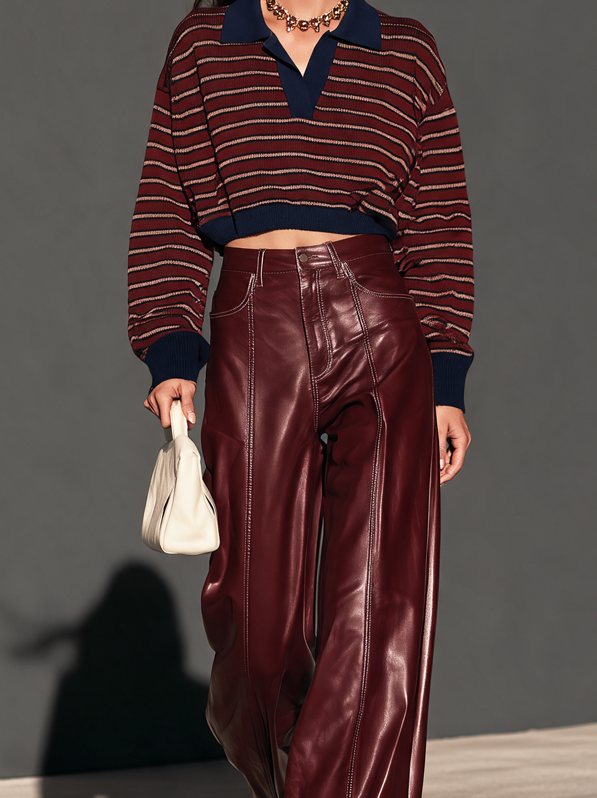 Women's Burgundy Leather Pants – House of Velari