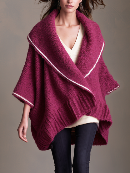 Women's Magenta Long-Sleeve Knit Cardigan – House of Velari