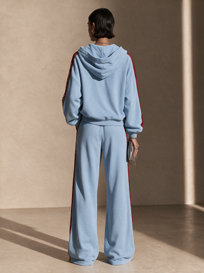 Women's Contrast Lace Trim Hoodie Set – House of Velari