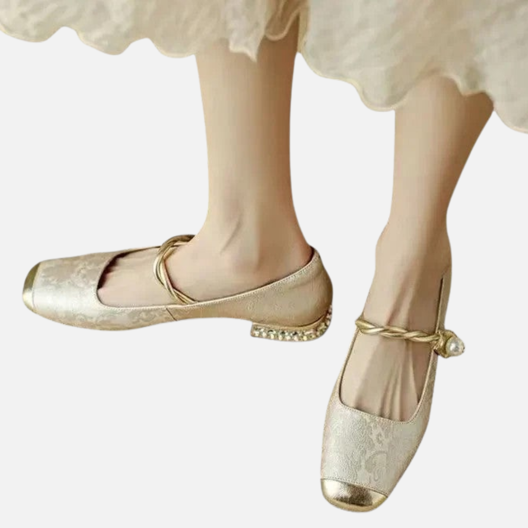 Women's Metallic Mary Janes Shoes – House of Velari